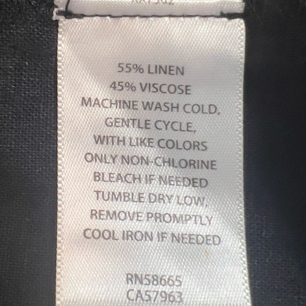 Treasure&Bond Comfort Pull On Linen Blend Drawstring Short Black Size Large NEW - Picture 7 of 8